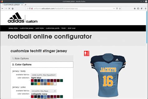 adidas uniform configurator.